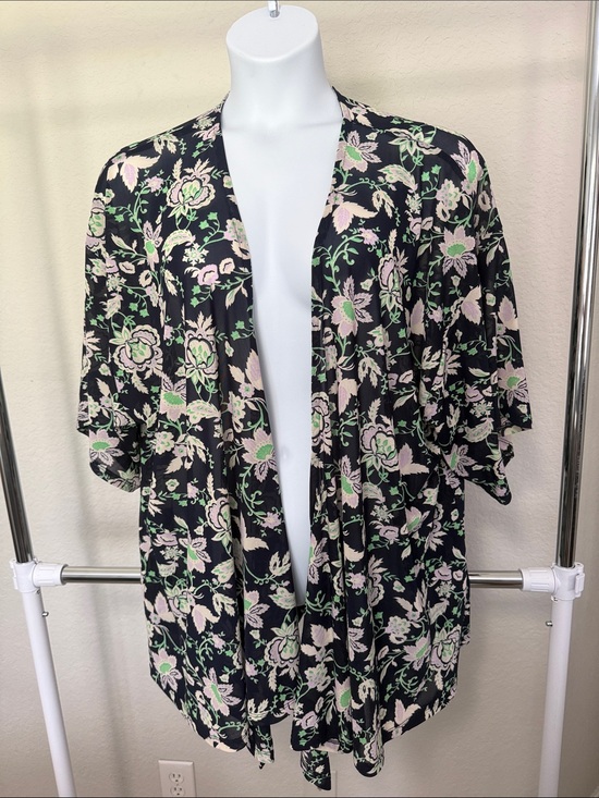 Lane Bryant Tops - Lane Bryant Floral Open Front Overpiece